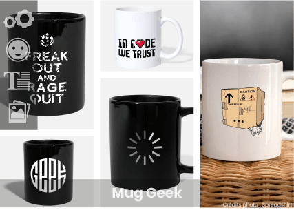 Mug geek à personnaliser. Blague Schrödinger, Geek pride, code informatique et autres thèmes geeks à imprimer avec Spreadshirt.