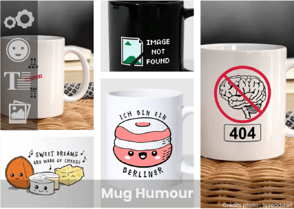 Mug humour, créer et imprimer un mug rigolo et original personnalisé avec un motif humoristique, une blague.