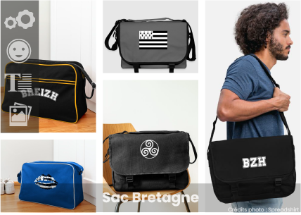 Sac Bretagne à personnaliser en ligne : créez le vôtre. Trouvez l'inspiration avec ces sacs et motifs BZH originaux et imprimez votre sac Bretagne original.