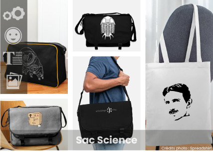 Sac science : créez votre sac scientifique rigolo facilement grâce aux outils de personnalisation Spreadshirt.