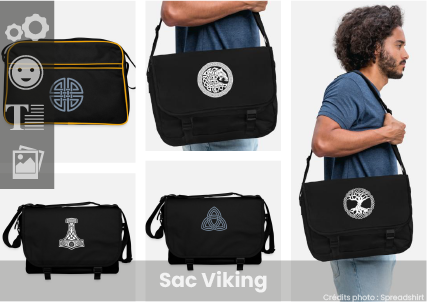 Sac viking à créer soi-même : imprimez votre sac bandoulière arbre de vie, votre tote bag Fenrir, avec Spreadshirt.
