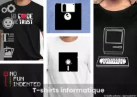 Personnalisez votre t-shirt informatique avec un motif sympa ou sérieux, geek, code, informaticien