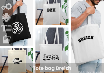 Votre tote bag Breizh personnalisé par vos soins et imprimé par Spreadshirt, c'est l'affaire de quelques étapes et quelques clics. Créez le vôtre.